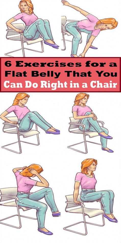 6 Flat Belly Exercises That You Can Do In A Chair Senior Fitness Exercise Tummy Workout