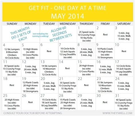 Daily Beginner Workout Plan For May 730 Sage Street
