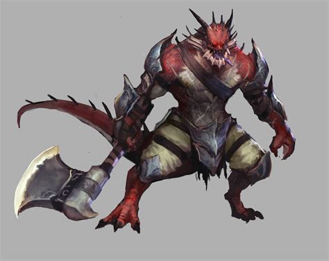 Dragonborn Barbarian By Jeffchendesigns On Deviantart