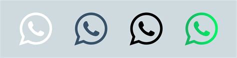 Whatsapp Icon Set Messaging Application Logotype 10253625 Vector Art