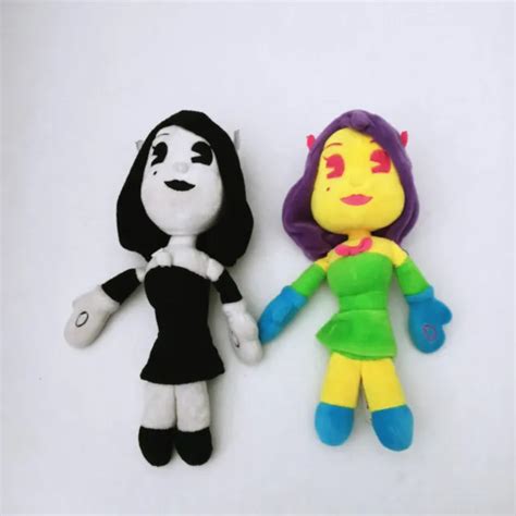 Bendy And The Ink Machine Plush Alice Angel Blacklight Lot Of 2 Stuffed