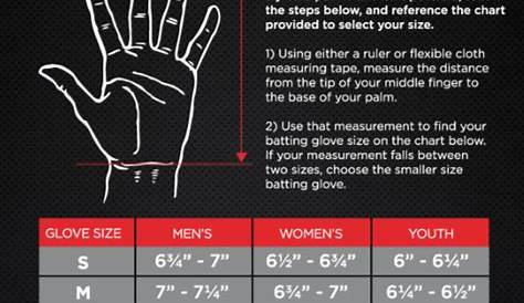 golf gloves size chart