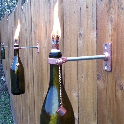 Mounted Wine Bottle Tiki Torches The Green Head