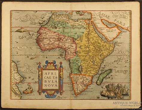 Africae Tabula Nova Ortelius Africa Continent 1598 Antique Maps