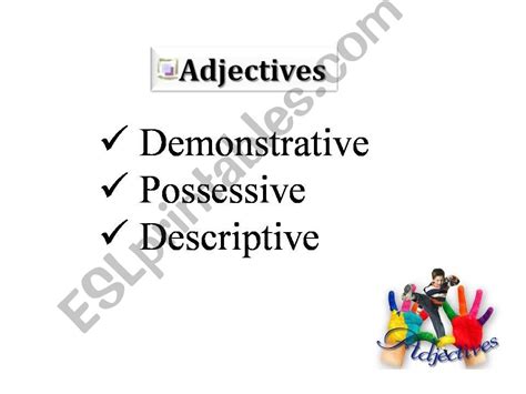 Esl English Powerpoints Adjectives