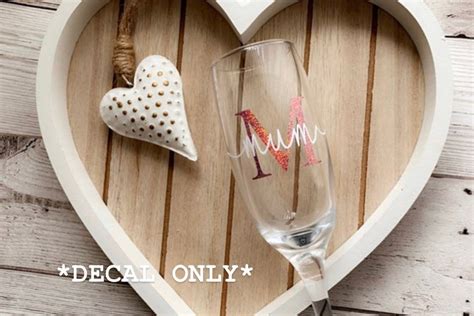 Name Initial Decal Mum Wine Glass Personalised Name Decal Etsy Uk