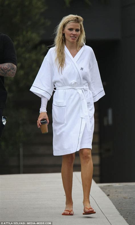 Lara Stone Wraps Up In Hooded Jumper After Her Vogue Bikini Shoot