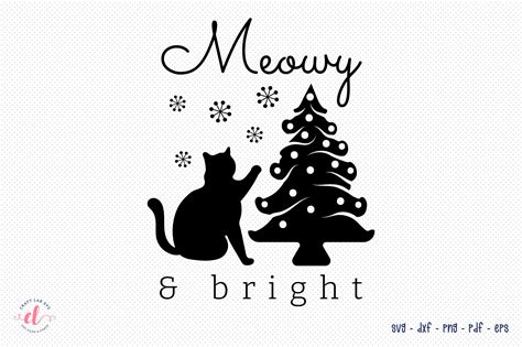 Meowy And Bright Christmas Cat Svg Graphic By Craftlabsvg · Creative Fabrica