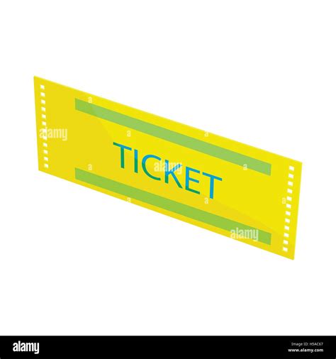 Yellow Ticket Icon Cartoon Style Stock Vector Image And Art Alamy