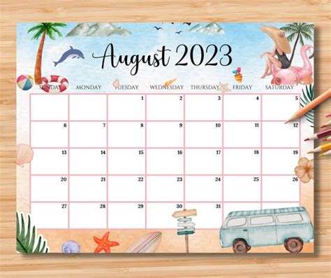 August 2023 Calendar Editable Get Calender 2023 Update