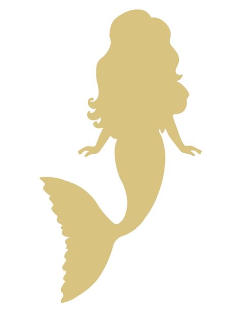 Mermaid Style 11 Unfinished Wood Shape Cutout Variety Sizes | Etsy in 2021 | Mermaid outline ...