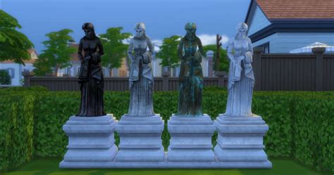 The Sims 4 Custom Content Sims 2 Sculptures Set
