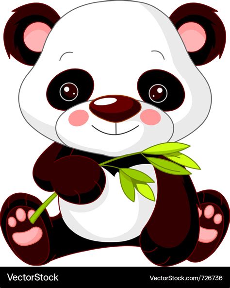 Cartoon Panda Royalty Free Vector Image Vectorstock