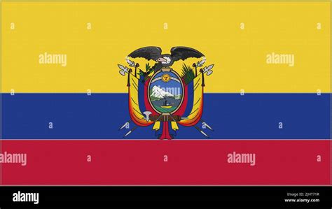 Ecuador Embroidery Flag Ecuadorian Emblem Stitched Fabric Embroidered