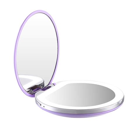 Outdoorline Portable Pocket Led Makeup Mirror With Light Rechargeable