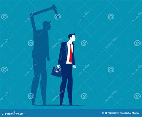 Businessman Being Stabbed In The Back Silhouette Vector Illustration