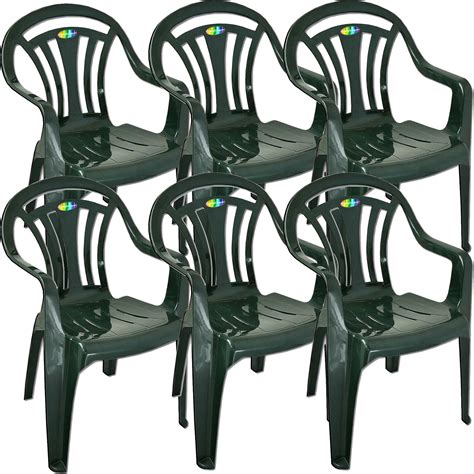 Outdoor Plastic Stackable Patio Lawn Garden Chair Durable Leightweight
