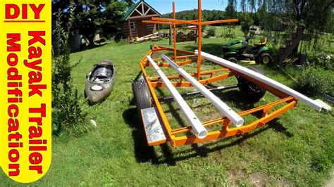 Kayak Trailer Build Modification Upgrade Custom Diy Pvc Bunks Hauling