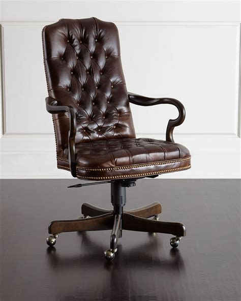 Massoud Blevens Tufted Leather Office Chair Leather Office Chair