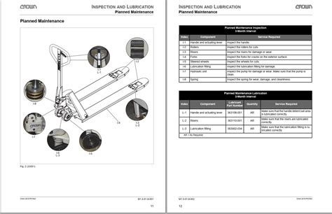 Crown Pallet Pth50 L Parts Catalog Service Manual