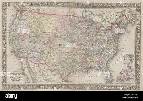1864 Mitchell Map Of The United States Geographicus Unitedstates