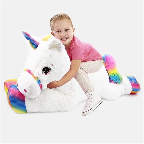 Giant Large Unicorn Stuffed Plush Super Soft Toy Lying Pony Unicorn