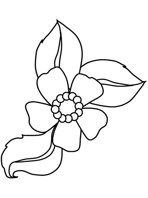Free Black And White Flower Coloring Page Download Free Black And