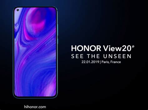 Honor V20 View 20 Officially Announced In China