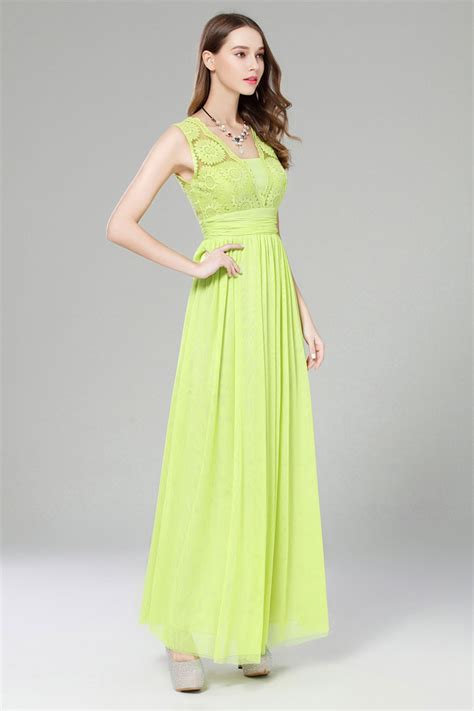 Green Sleeveless Maxi Dress Wedding Guest Dresses