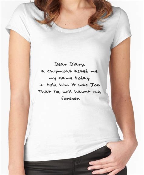 Dear Diary The Vampire Diaries Womens Fitted Scoop T Shirt By