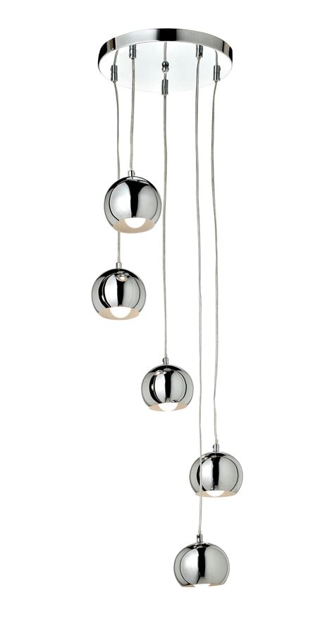 Modern ceiling lights create the perfect lighting in your living spaces with our selection of ceiling lights. Cascade Chrome Effect 5 Lamp Ceiling Light | Departments ...