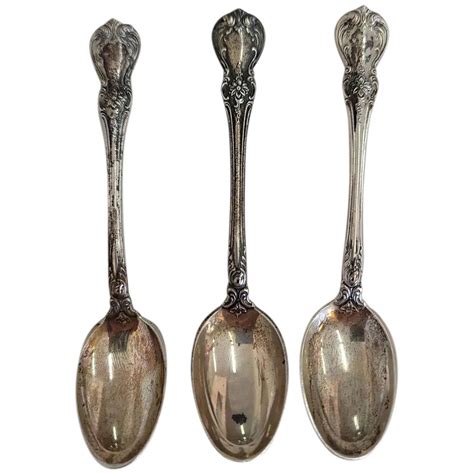 Set Of 3 Towle Sterling Silver Old Master Demitasse Spoons Towle