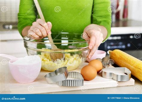 Mixing Ingredients For Cookies Royalty Free Stock Photos Image 12977868