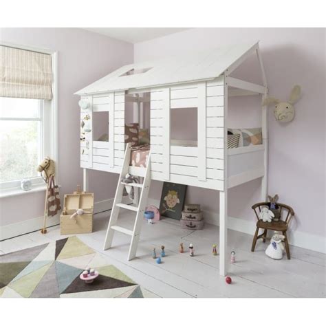 Christopher Treehouse Midsleeper Bed In Classic White Cabin Beds For