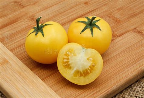 Home Grown Yellow Tomatoes Stock Photo Image Of Gardener 33848152