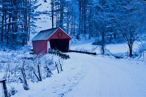 Winter Vermont Covered Bridge Photograph By Jeff Folger Pixels