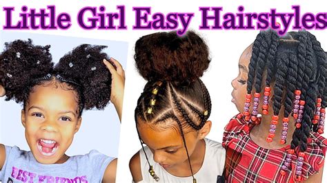 Little Girl Hairstyles Black Cute And Easy Hairstyle Tutorials Youtube
