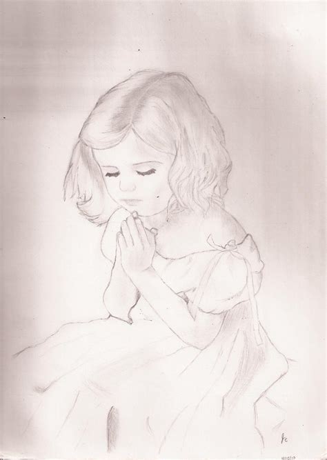 Girl Praying Drawing At Getdrawings Free Download