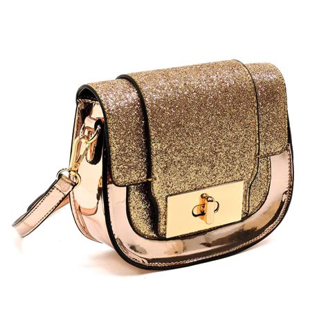 S87323 Gold Metallic Handbags Fashion World