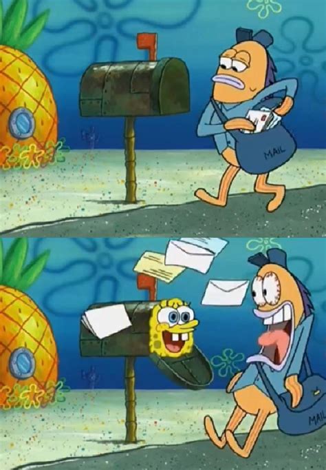 Spongebob Surprising Mailman Blank Template Imgflip