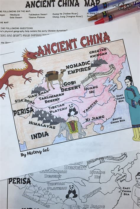 Ancient China Map Activity Ancient China Geography And Activities