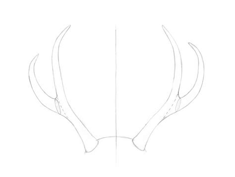 Deer Antlers Drawing Easy