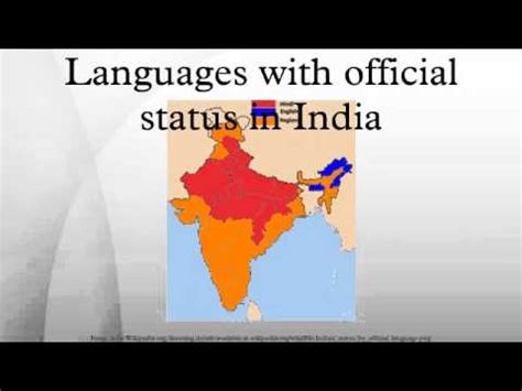 Languages With Official Status In India Youtube