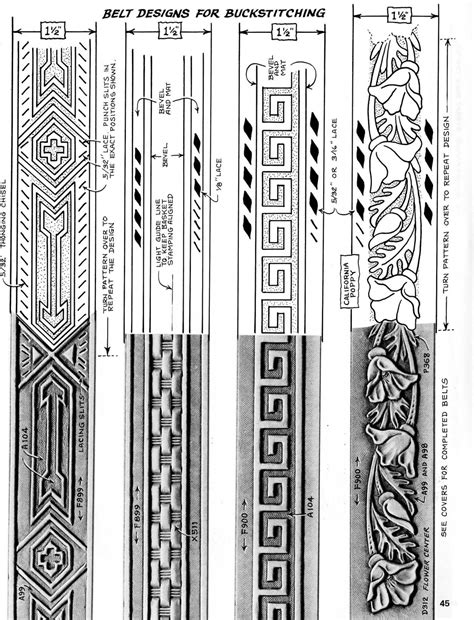 Check out our carved pattern belt selection for the very best in unique or custom, handmade pieces from our shops. Geometric tooling patterns for belts | Line Art | Pinterest | Leather, Leather pattern and Patterns