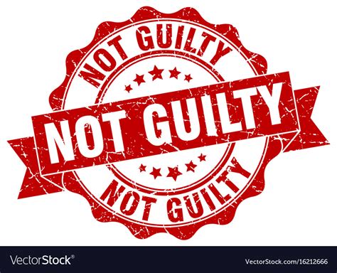 Not Guilty Stamp Sign Seal Royalty Free Vector Image