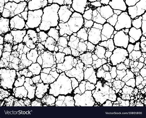 Grunge Cracked Texture Dirty Wall Or Dry Vector Image