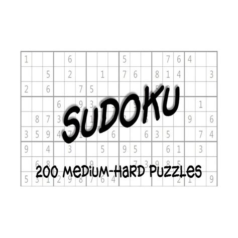 Medium Hard Sudoku Puzzles Answer Keys E Book 200 Printable Etsy