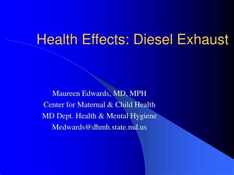 Ppt Health Effects Diesel Exhaust Powerpoint Presentation Free