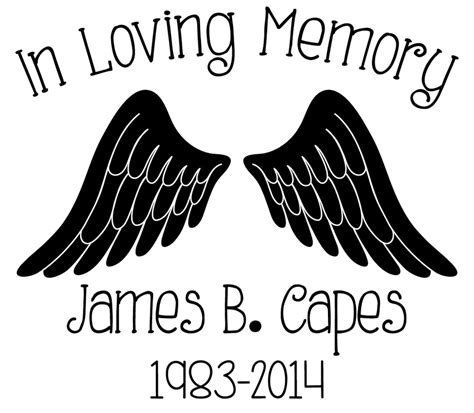 In Loving Memory Car Window Decal With Angel Wings Car Etsy