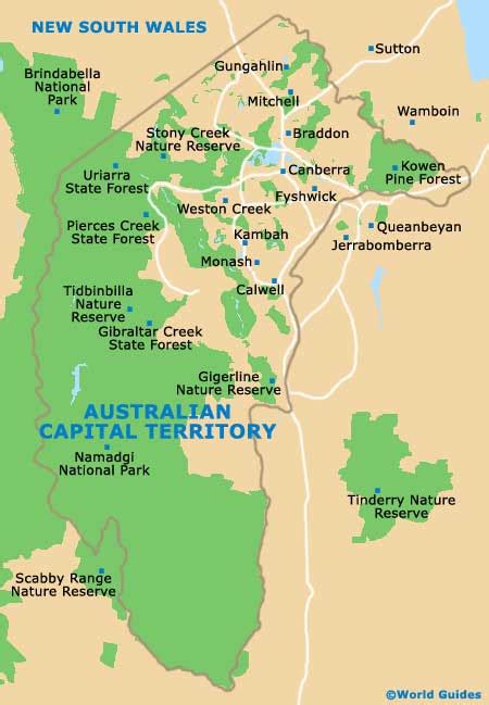 Canberra Maps And Orientation Canberra Australian Capital Territory